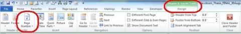 MSWord, menu to change page number attributes